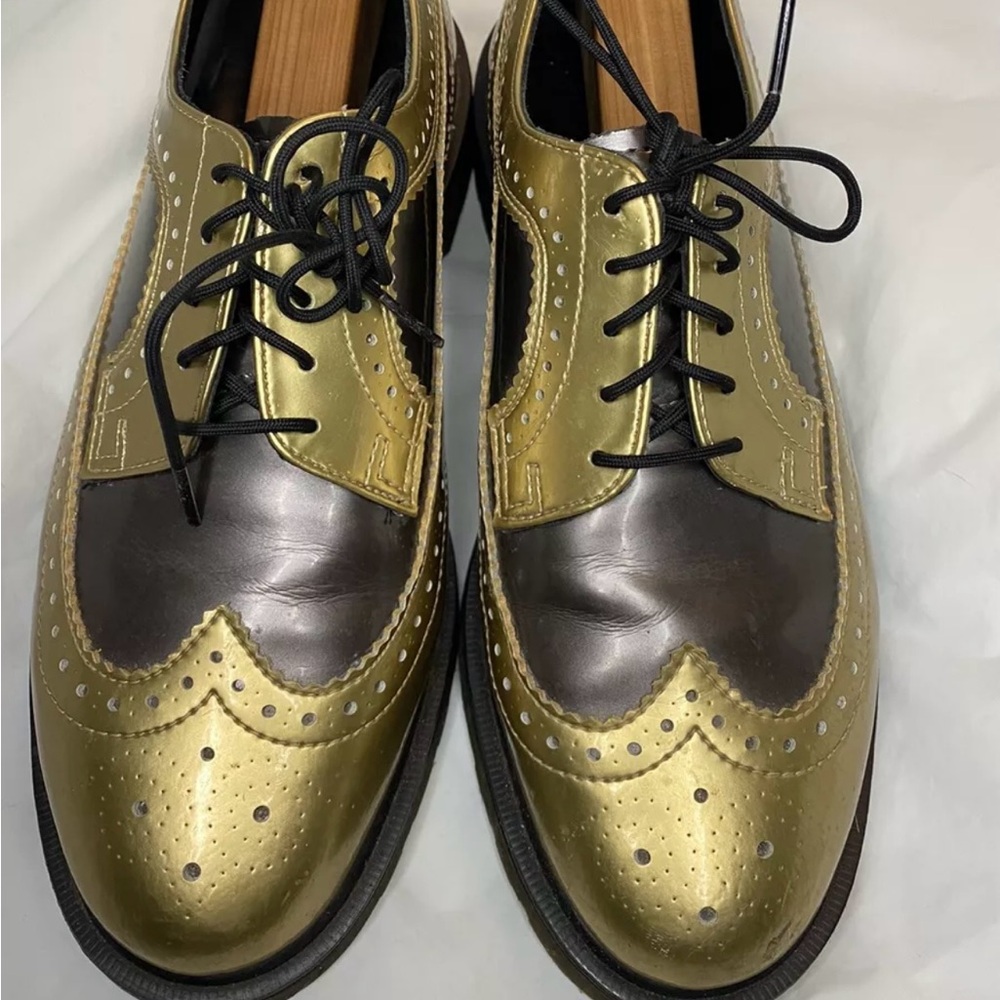 Doc Martens Unisex Gold Wingtips: USM9, USW10, UK8, AU8.5, EU43. RARE!